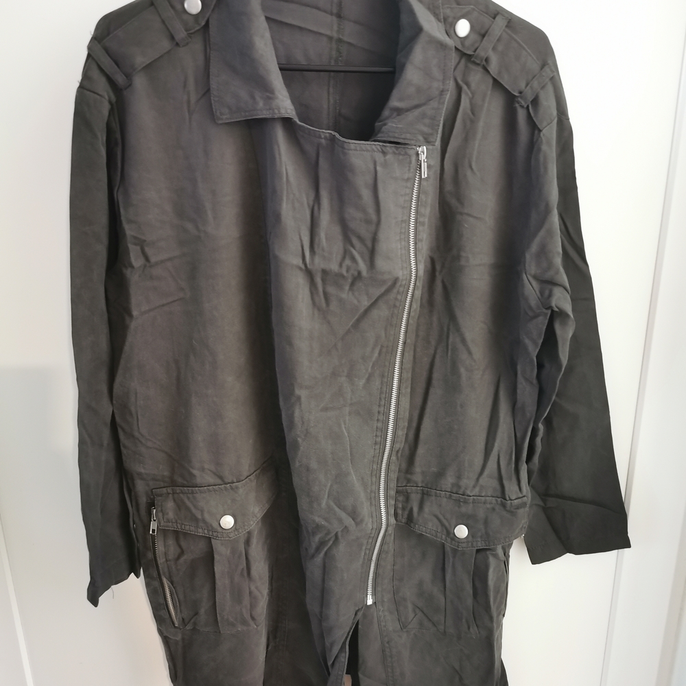 Black Asymmetrical Zip Jacket